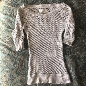 Crocheted sweater shirt